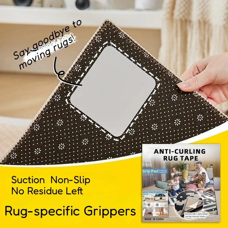 anti dérapants tapis motifs géométriques adhésifs réutiliables modernes différents beige gris