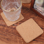 coasters liège naturel simples rustiques boissons table decoration beige rustic round