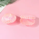 boîtes dragées forme coquillage violet vert rose blanc rayures horizontales moderne festives anniversaire dragées