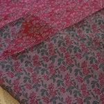 tissu imprimé floral rose rouge vintage largeur 165cm idéal couture décoration vêtements accessoires