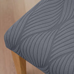 housses chaise moderne gris rayures ondulées polyester élasthanne unies mariage banquet