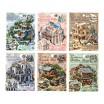 autocollants deco maison miniatures paysages scrapbooking etiquettes journal artisanal details architectural jardins voiles instructions