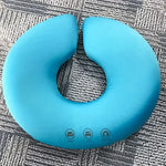 oreiller mousse mémoire forme rond coussin tête face support gris moderne