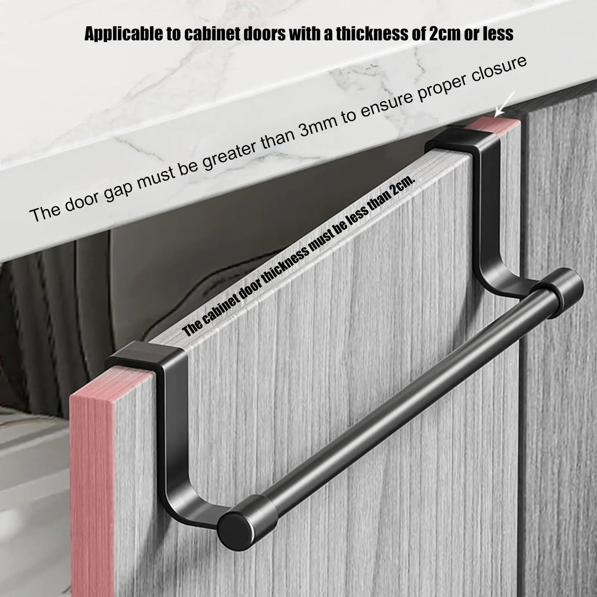 porte serviettes mural acier inoxydable noir blanc moderne clips cuisine maison appartement