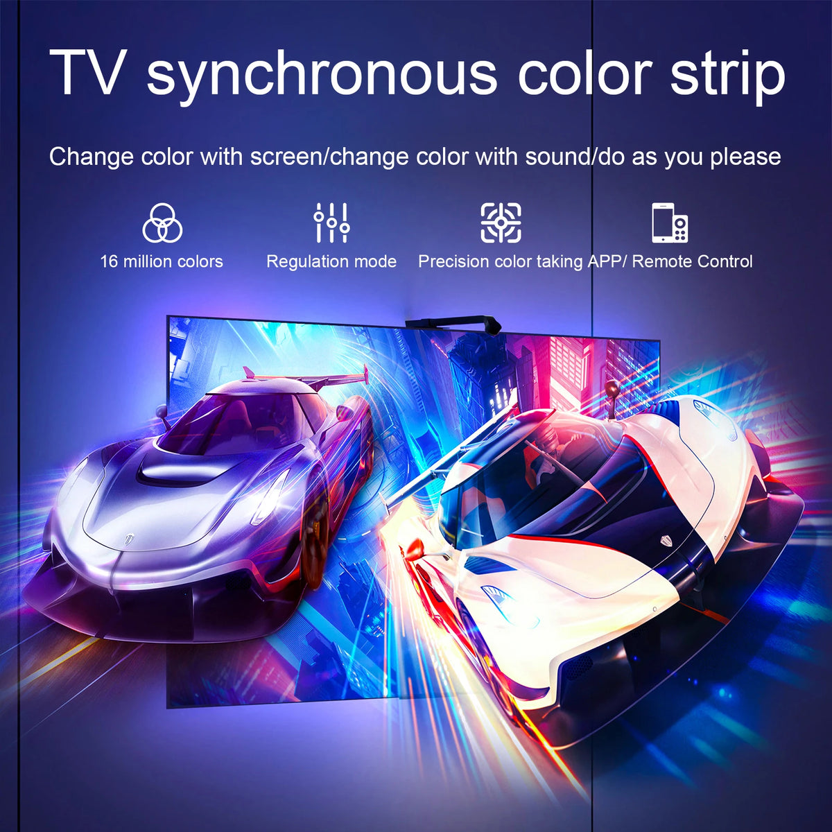 ruban led noir points lumineux blancs moderne télécommande adaptateur secteur support mural