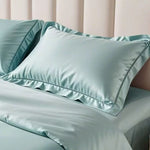taies d'oreiller eucalyptus lyocell violet clair uni rafraichissante été moderne non toxique 2pcs 48x74cm