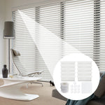 rideau lamelles blanc moderne 10m chaîne clips opaques 20pc set