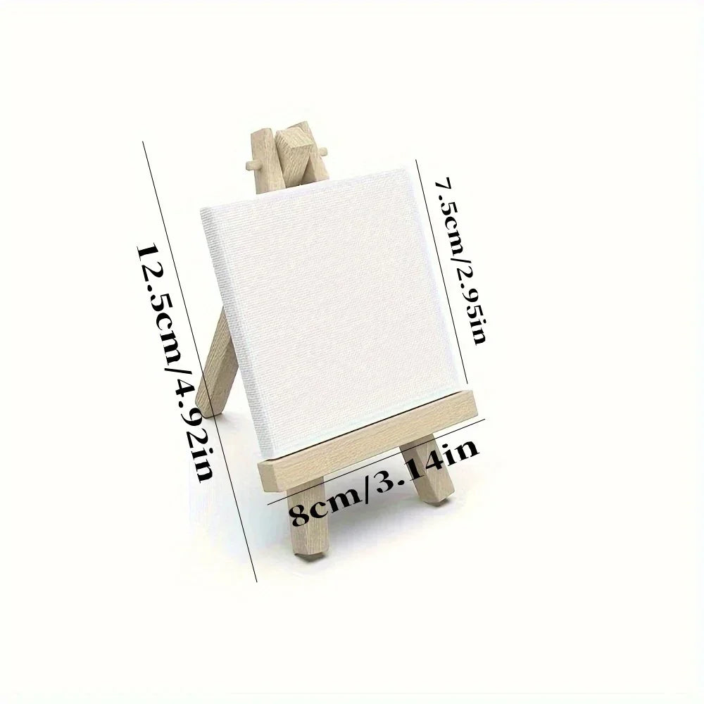 toiles peinture chevalets bois blanc miniatures artistiques set set 12 decoration mariage