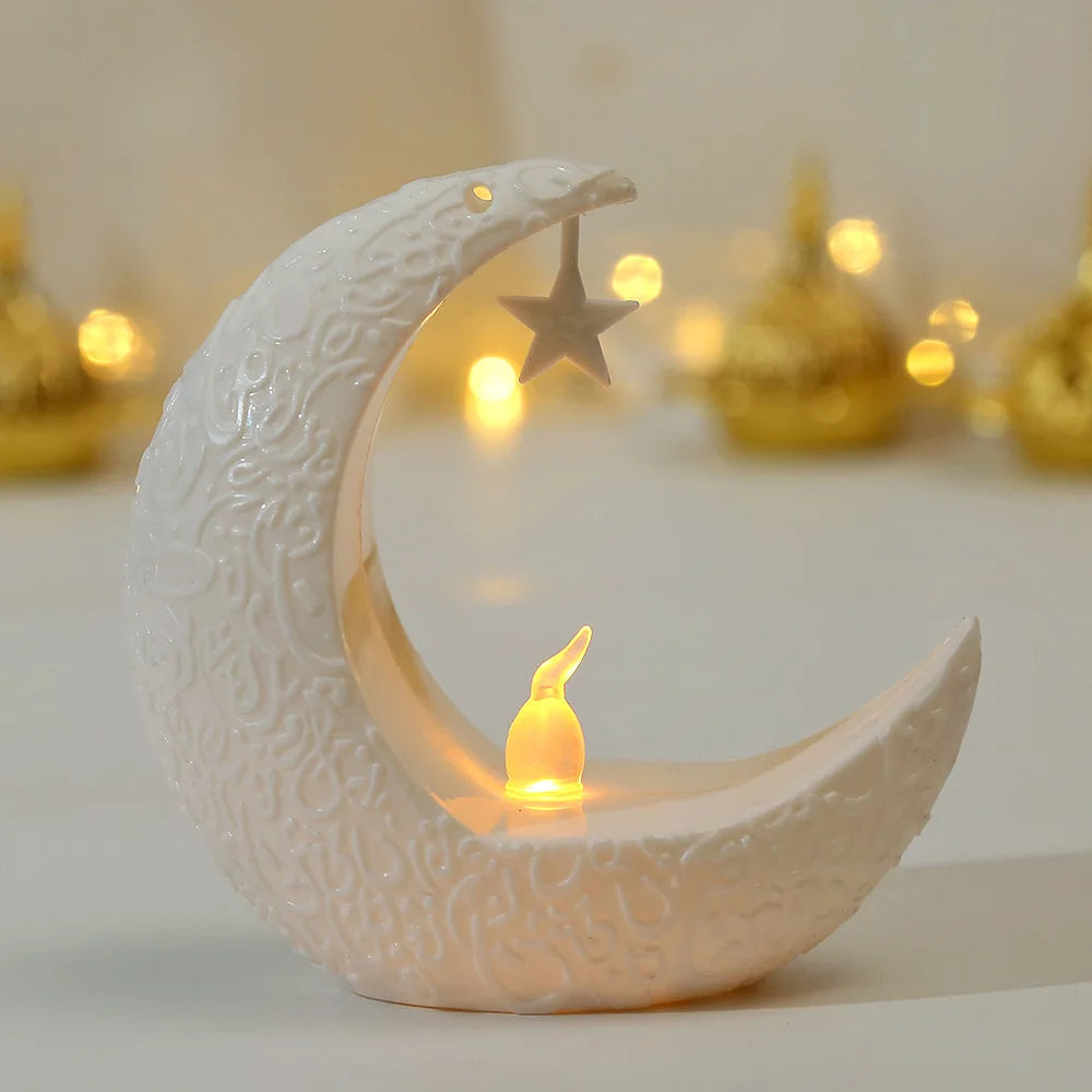 décorations ramadan lanternes or rouge noir blanches arabesques traditionnelles led vacances İslamiques