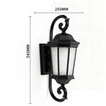 lampe murale extérieure classique marron foncé texture martelée verre opaque vintage éclairage balcon cour