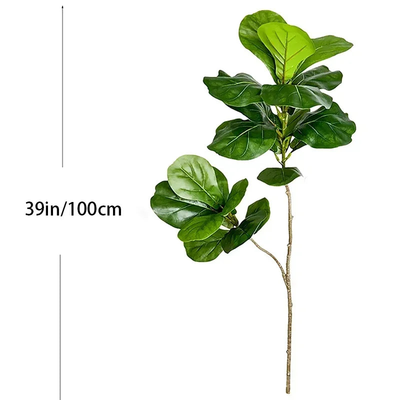 Plante artificielle ficus grande feuilles vert moderne décoration extérieure intérieure 100cm 150cm