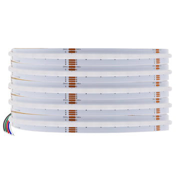 ruban led cob rgbw 24v haute densité étanche adhésif décoration intérieur extérieur moderne