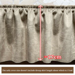 La longueur du cache-sommier est d'environ 17 cm, qui n'est pas incluse dans les dimensions du canapé.