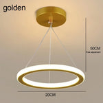 lampe suspendue moderne couleurs noir blanc doré anneau concentrique opacité(touches) led aluminium