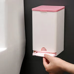 distributeur serviettes hygiéniques boîte rangement adhésif moderne rayures verticales blanc rose vertclair