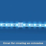 connecteurs ruban led blanc lisse 24v pvc moderne clips 100mm 10 pièces