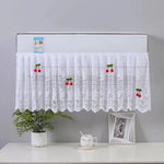 rideau climatisation blanc dentelle motifs floraux translucide classique anti poussière decoration maison