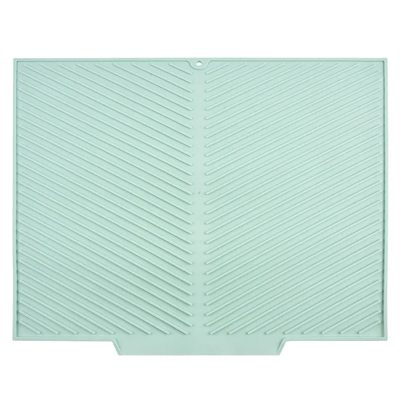 tapis drainage silicone gris moderne rayures diagonales antidérapant respectueux environnementuisine