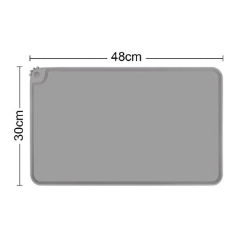 distributeur alimentation chats trois bols inox tapis antidérapant moderne minimaliste