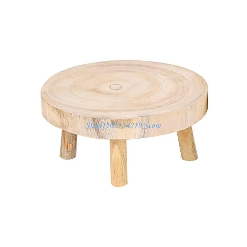 tabouret bois rustique motif naturel noir beige clair minimalisteintérieur extérieur support plante rusticité decoration