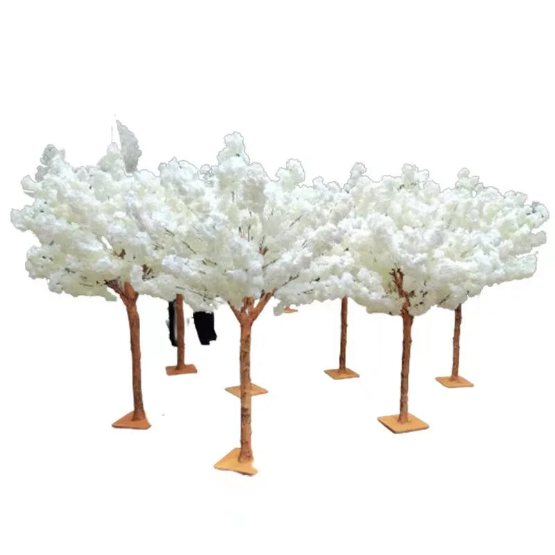 arbre artificiel fleurs blanches décoration intérieure moderne blanc maison événements