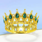 couronne strass or rose blanc vert élégante baroque décoration anniversaire nouvel an festive