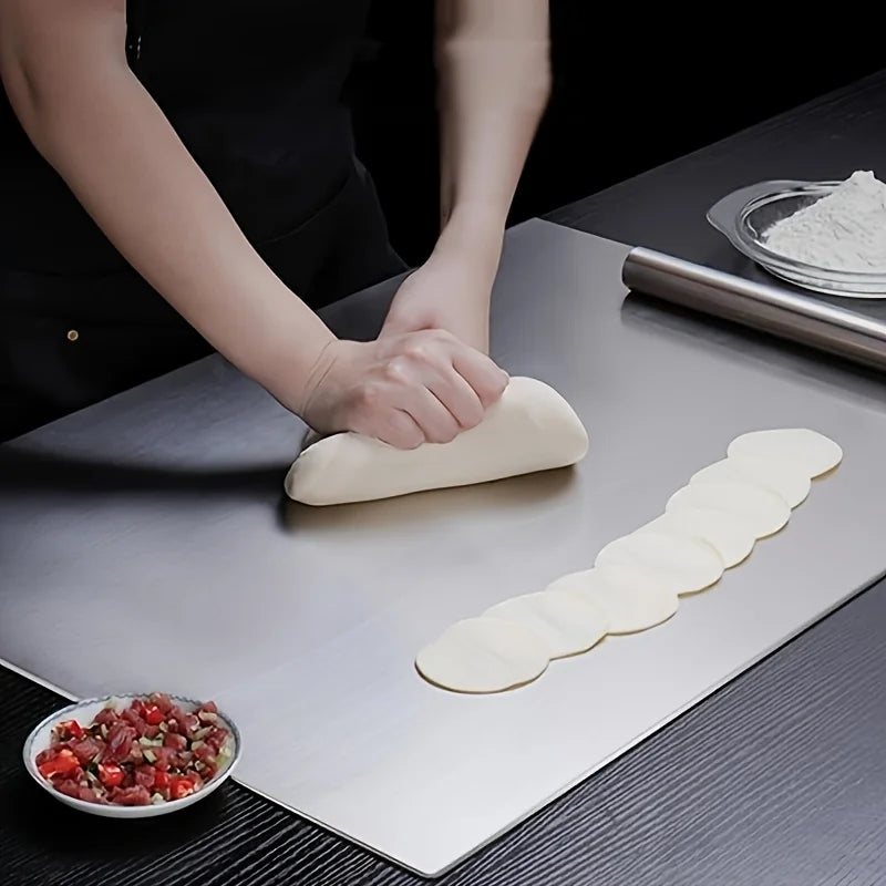 planche découper acier inoxydable antidérapante facile nettoyer sécurité moderne cuisine argenteux lisse