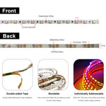 ruban led multicolore 160 leds ws2812 adhésif flexible moderne 5v 12v