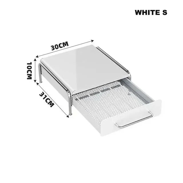 organisateur tiroir rangement vaisselle blanc moderne clips compartiments poignée mat métal