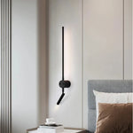 lampe murale moderne minimaliste fixée mur alimentée courant alternatif lumière jaune noir chambre coucher