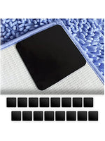 tapis anti dérapant adhésif bleu clair gris microfibres moderne respectueux environnement salle bain