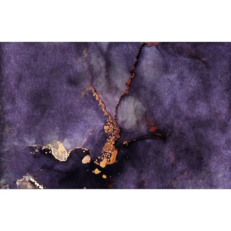 tapis violet moderne polypropylène bordure dorée texture douce 80x120cm salon chambre violet doré