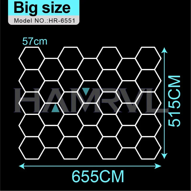 tube led blanc hexagonal moderne adhésif flux lumineux 2000 82000 121v 240v