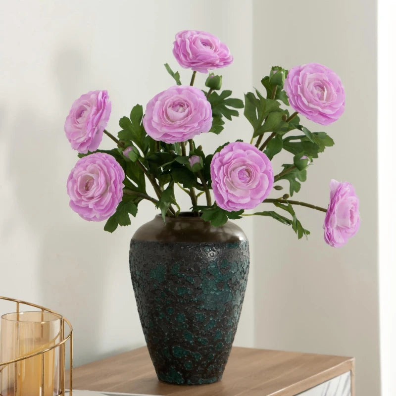 décoration intérieure moderne bouquet artificiel fleurs roses feuilles vertes mariage anniversaire pendaison crémaillère