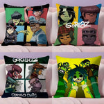 taies d'oreiller dessin animé gorillaz multicolore ultra douces polyester modernes maison hospitalière confortables motifs