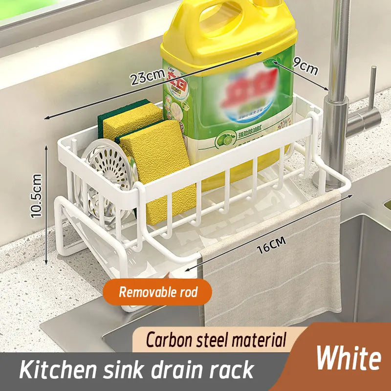 étagère cuisine inoxydable moderne adhésif gobelet nettoyage gant brosse serviette savon flacon liquide douche