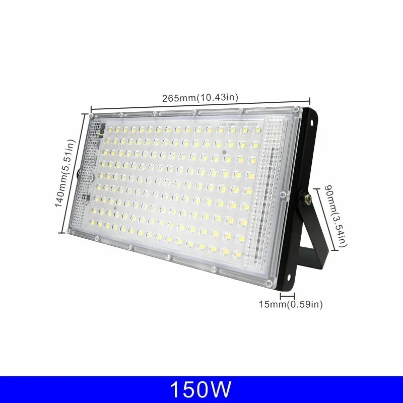 projecteur led 110v 220v 50w 100w 150w 200w ip65 moderne noir blanc