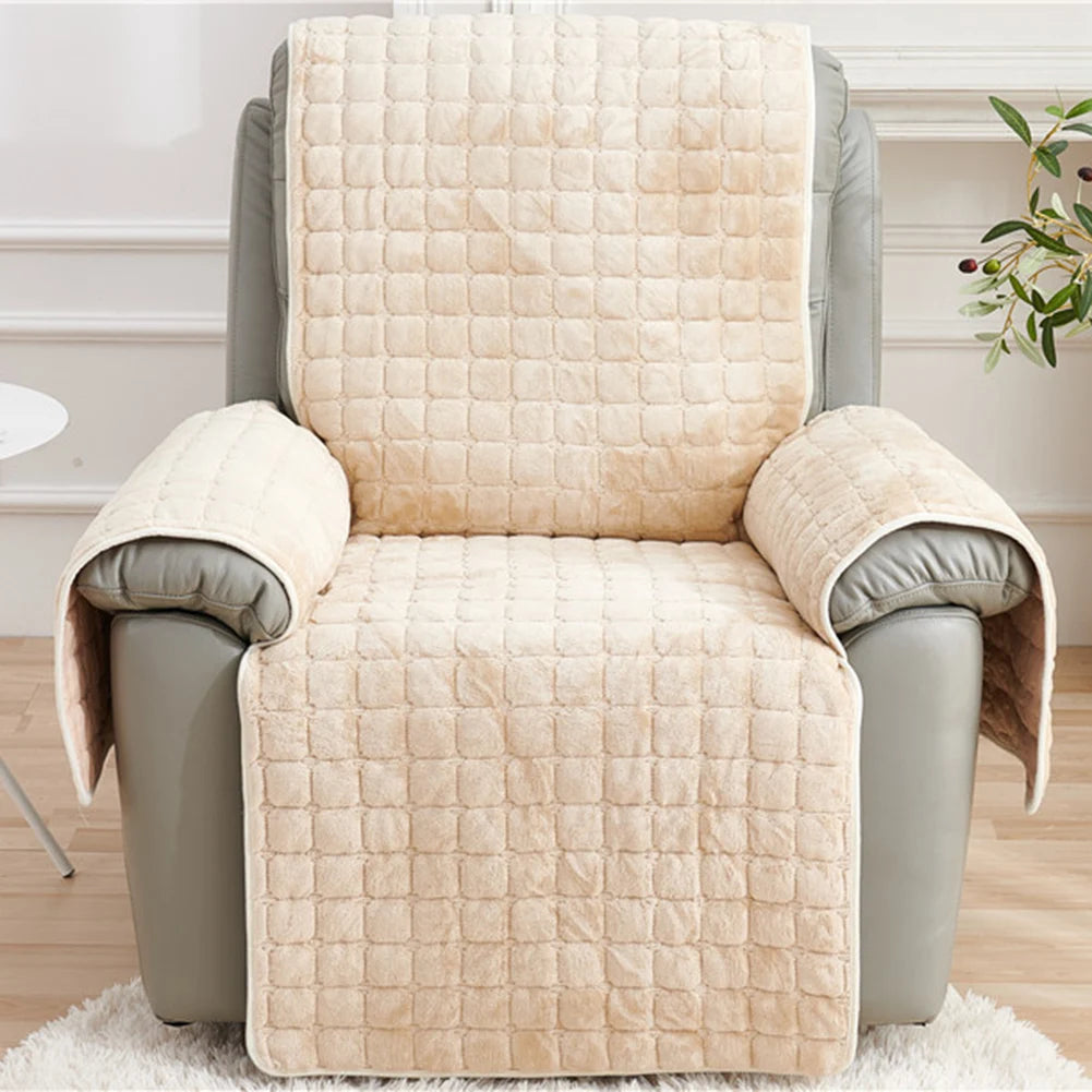 protège siège canapé trois places beige quilté non glissant poches adhésif moderne resistant waterproof