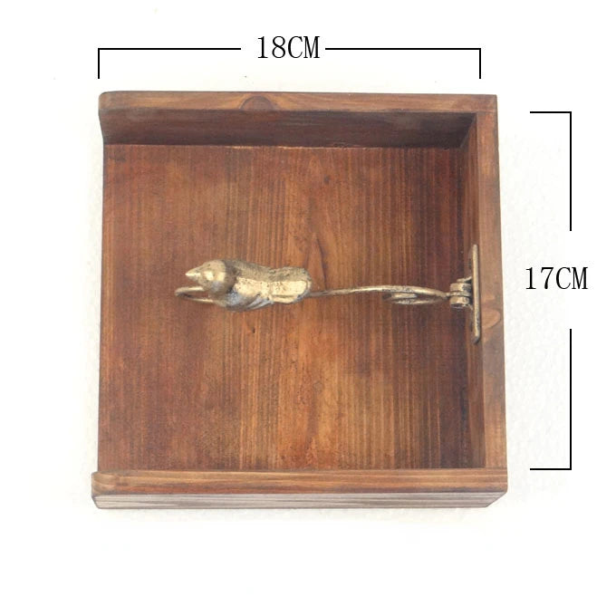 support serviettes bois naturel imprimé floral serviettes imprimées oiseau doré vintage rustique