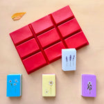 moule silicone compartiments savons bougies aromathérapie artisanale durable non toxique rouge
