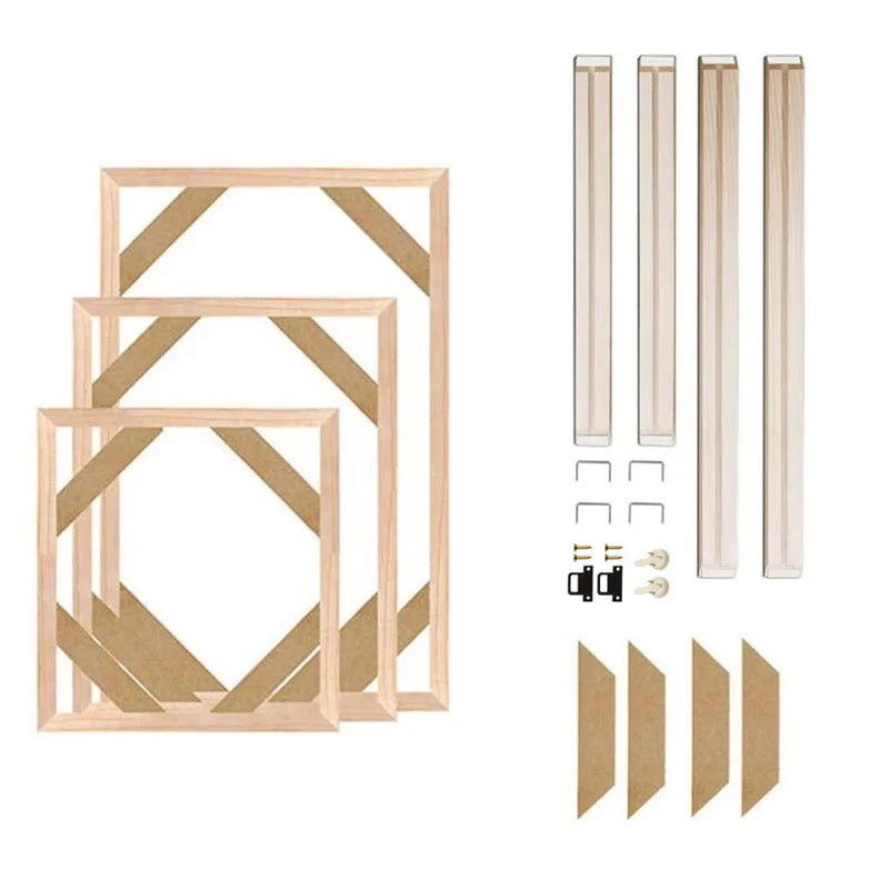 cadres bois peintures moderne barres ruban adhésif inserts pinces kit crochets