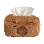 boîte mouchoirs peluche marron clair animalier décorative facile utiliser maison cuisine