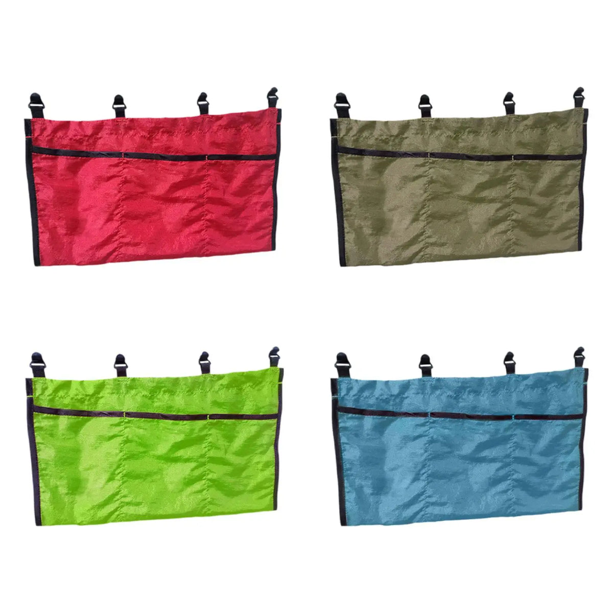 Sac hamac rouge vert bleu clips poches portable pratique moderne camping voyage