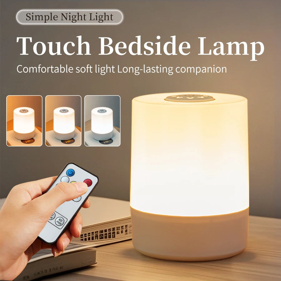 lampe chevet tactile ajustable blanc moderne minimaliste rechargeable sans fil interruption nocturne chambre