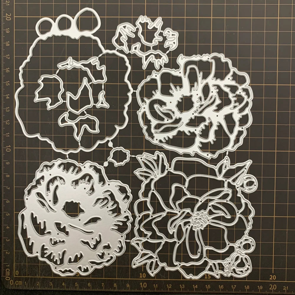 découpe papier gabarit floral géométrique abstrait art deco lettres noël opaques bricolage scrapbooking