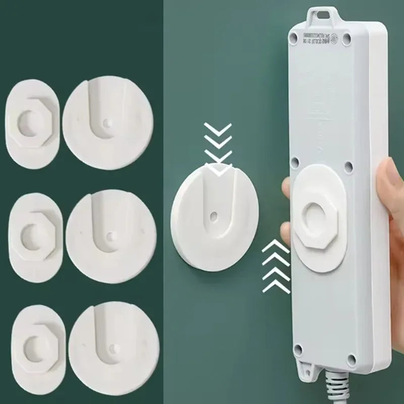 organisateur fil câble mural support adhésif rallonge électrique prises multiples moderne utilitaire transparent