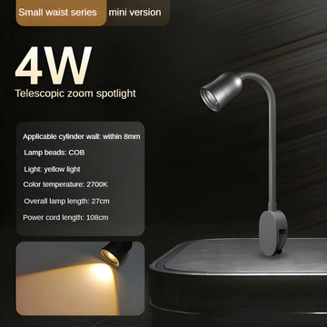 lampe poche argentée moderne 17watts 210v 240v base carrée câble noir variable focus