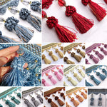 pompons décoratifs bleu gris beige rose marron vert texturé brillant élégants partie bricolage