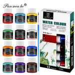 peintures acryliques 12 couleurs bleu vert rouge jaune noir violet modernes toile verre papier