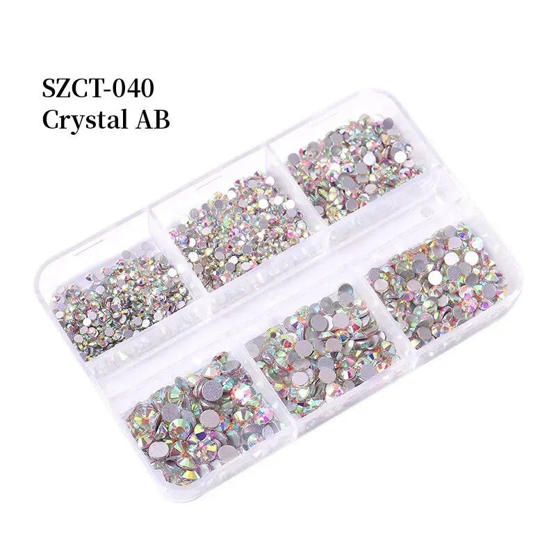 strass cristal ab rose bronze décoration nail art brillants rond opaques mixtes flatback